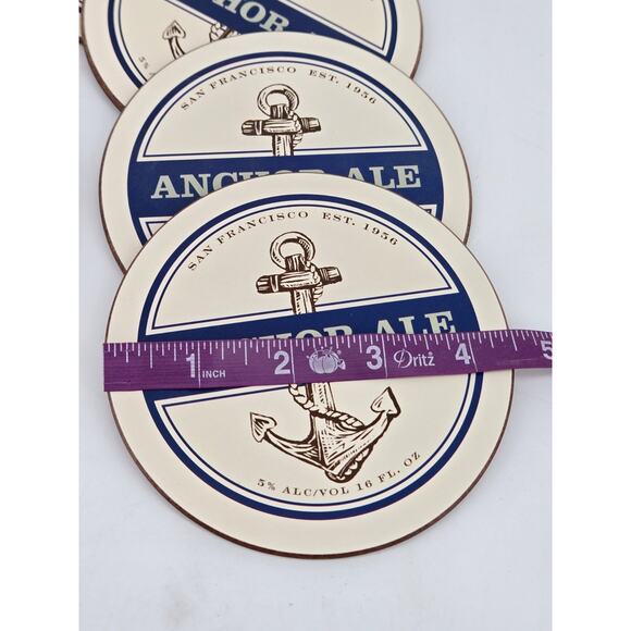 7 Breweriana Nautical Siren's Cidar And Anchor Ale Coasters Excellent - Picture 9 of 9